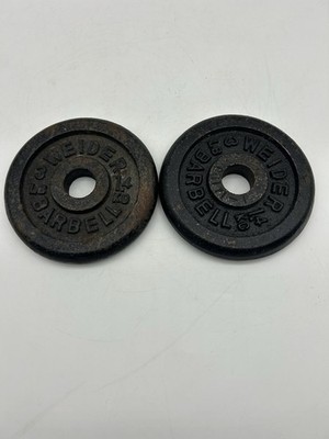 Weider 3 lb Barbell Weight Plates, standard 1'' hole, x 2 = 6 lb total