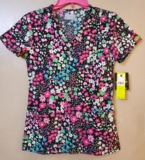 Med Couture Scrubs Women's XS Floral Print Activate Scrub Top Style 8413 NEW