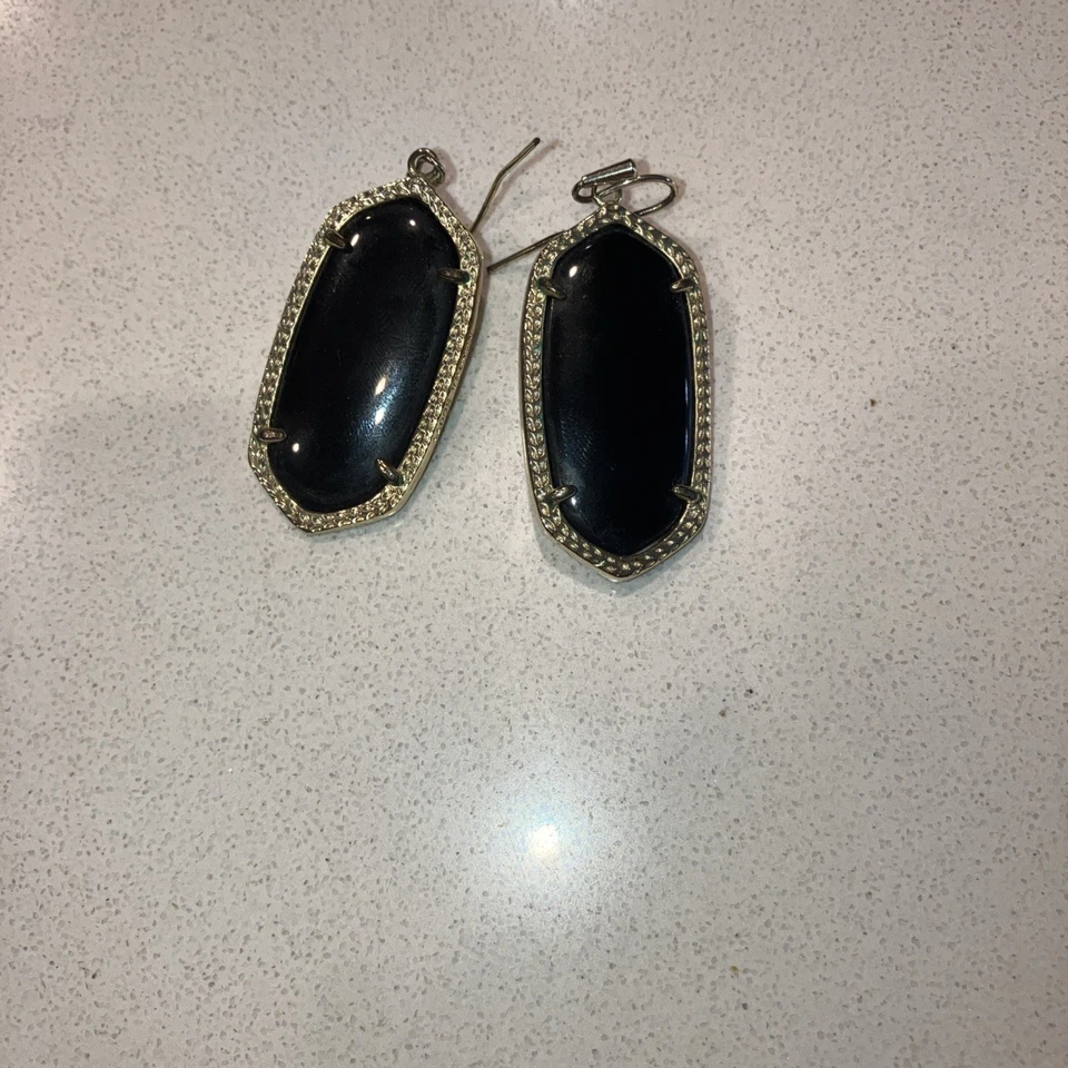 Kendra Scott Emmy Gold Black And Drusy Earrings | Kendra Scott Jewelry  - Image 2 of 4