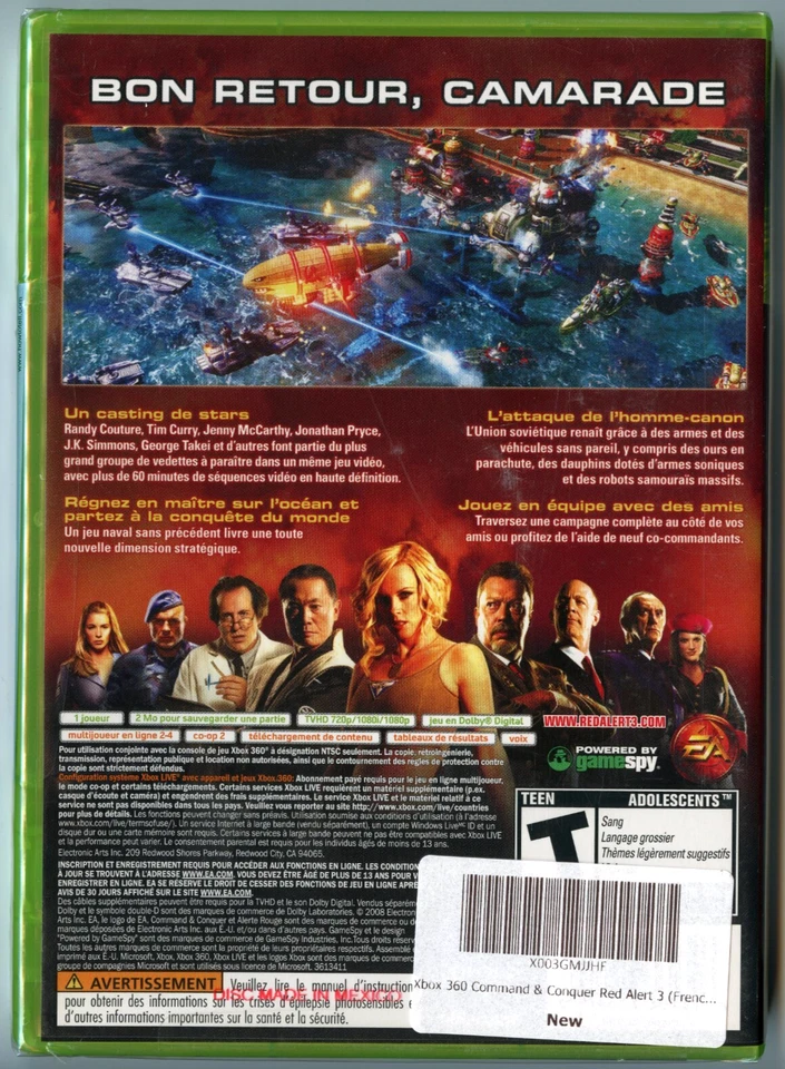 Command & Conquer: Red Alert 3 Microsoft Xbox 360 French Version Brand New - Image 2 of 2