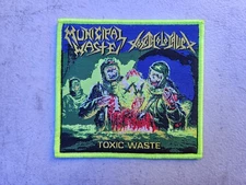 MUNICIPAL WASTE /  TOXIC HOLOCAUST, TOXIC WASTE NEON GREEN BORDER WOVEN PATCH