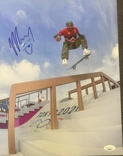 Skateboarding Olympian PR Manny Santiago Signed 11x14 JSA COA
