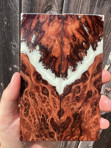 Stabilized Redwood Burl Hybrid Resin - Knife Scales
