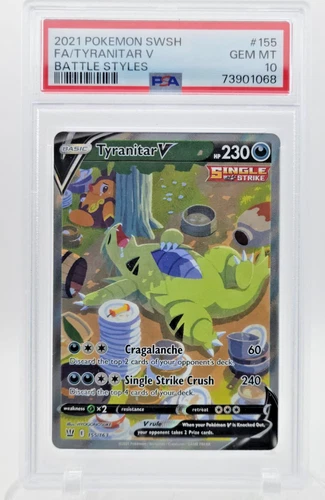 PSA 10 GM Tyranitar V 155/163 Alternate Art Ultra Rare Battle Styles Pokemon