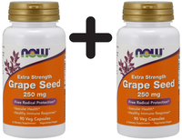 2 X Now Foods Grape Seed, 250Mg Extra Strength - 90 Vcaps (455,44 Eur/Kg)