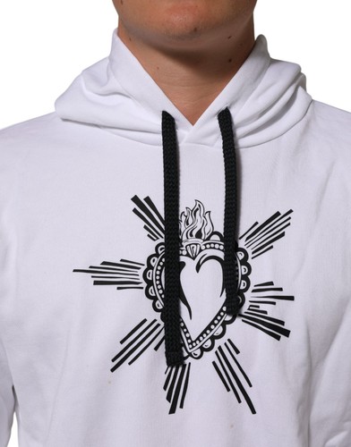 DOLCE & GABBANA Sweater White Sacred Heart Hooded Sweatshirt IT48/US38/M 620usd - Picture 4 of 22
