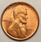 1952-S  Uncirculated BU Red RD - Lincoln Wheat Cent  ~ A842