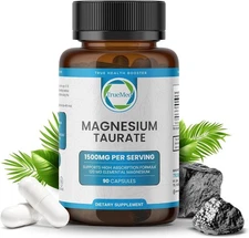 TrueMed Magnesium Taurate for Sleep and Cardiovascular Health 1500 mg 90 Capsule
