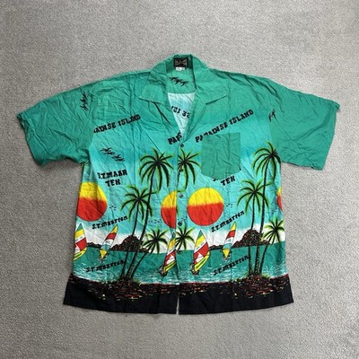 HAWAII Hemd Hawaiishirt Floral XL Magnum Rockabilly Hawaiianer Aloha 22020 Grün
