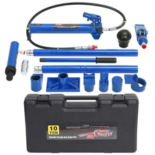 10 Ton Porta Power Kit Porta Power Hydraulic Jack Kit with 4.6 Ft/1.4 m Oil Hose