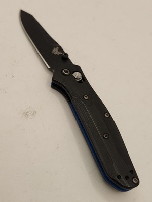 Benchmade 945BK-1 Mini Osborne Axis Reverse Tanto Black/Blue Folding Pocket...