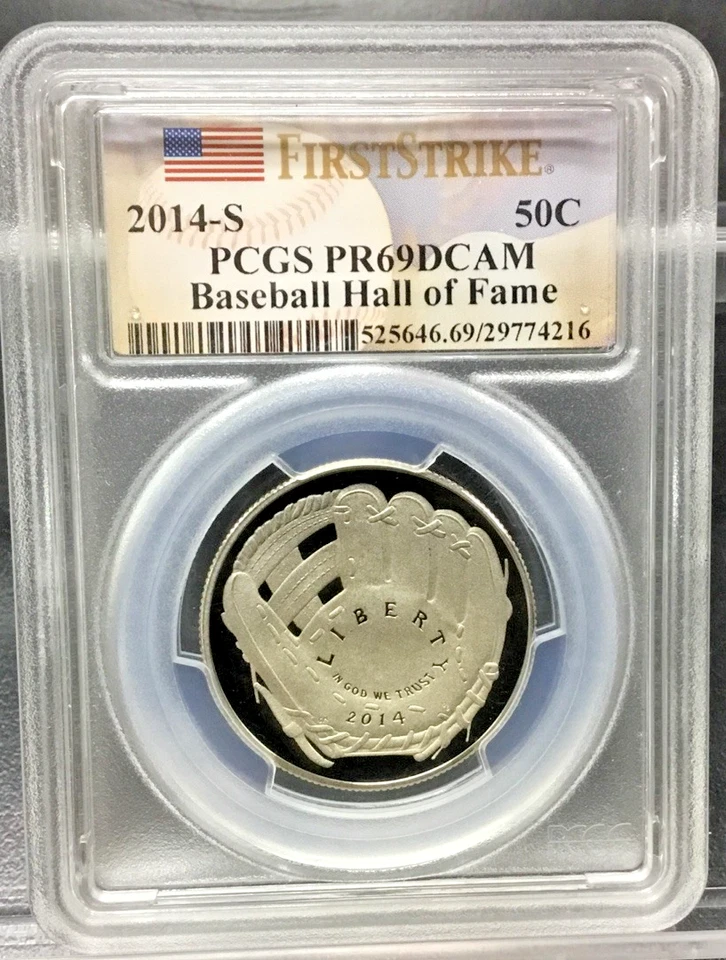 2014-S 50C Proof Baseball HoF Commemorative Half Dollar PCGS PF69DCAM F.S. - Image 3 of 4