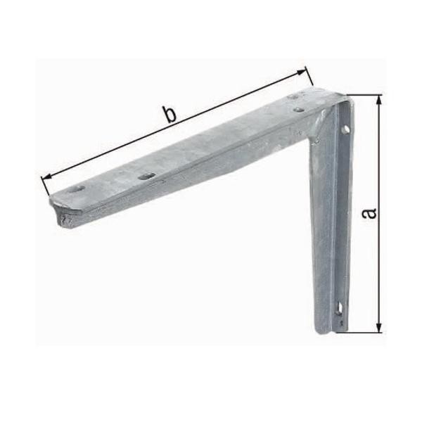 Gah Konsole L.550Mm H.300Mm Sta Roh Tzn Trgf.110Kg Konsolen 800819 Konsole-image