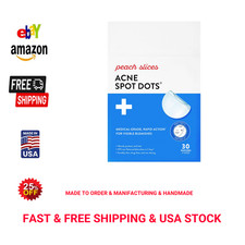 Acne Spot Dots Hydrocolloid Patches for Face 30 Count, Pimple Absorb Gunk