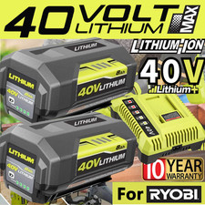 8.0Ah Battery 40 Volt for Ryobi 40V Lithium OP40602 Battery with LED / Charger