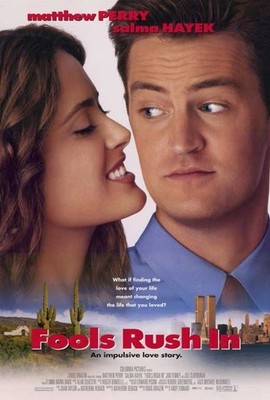 Fools Rush in Poster Movie 27x40 Matthew Perry Salma Hayek Jon Tenney