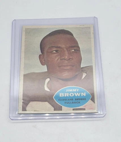 1960 TOPPS JIM BROWN FOOTBALL RAW CARD #23 VERY GOOD- EX NM CARD NICE CORNERS