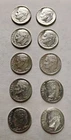 Lot of 10 - U.S. 90% Silver Roosevelt Dimes 1962-1964 Denver $1 Face #18