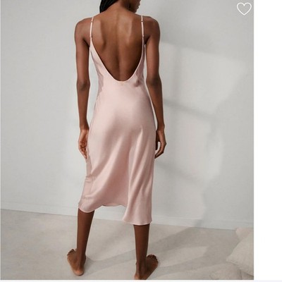 Lunya Washable Silk Bias Slip Dress In Delicate Pink NWT | eBay