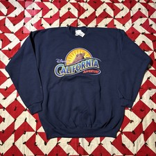Vintage Disney California Adventure Crewneck Mens Large NOS Deadstock Blue