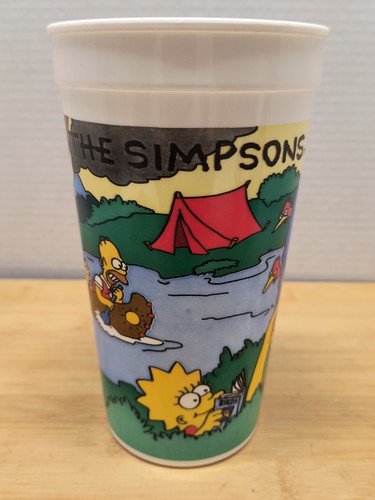 The Simpsons Camping Burger King/Coke Cup 1990
