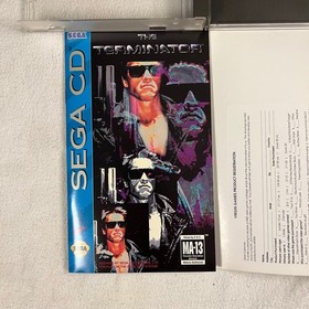 The Terminator Sega CD 1993 Complete In Box + Registration Card + Poster