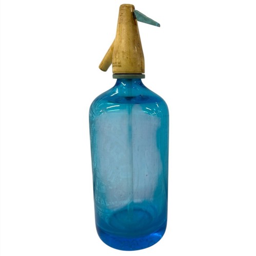 Vintage blaue Siphonflasche - A&K Beverage Co. seltenes Sammlerstück - Bar/Küche Deko - Bild 6 von 9