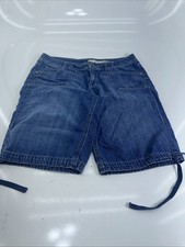 DKNY Jeans Womens Denim Blue Jean Bermuda Shorts Summer 5 Pocket Size 12