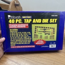 PITTSBURGH Metric Tap and Die Set 40-Piece Alloy Steel Kit MPN 39384