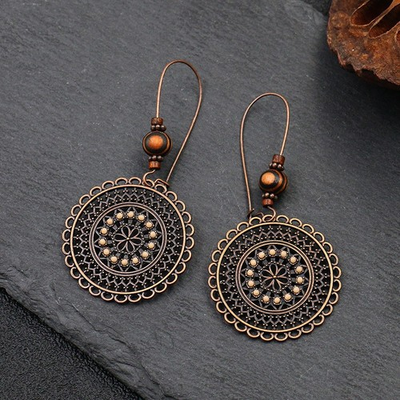 #ad #ad Female Jewelry Creative for Women Drop Earring Vintage Ethnic Round Sun Boho New $5.32