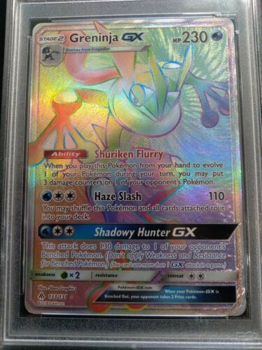 Graded PSA 9 FA/GRENINJA GX #133 2018 PM Sun & Moon Forbidden Light Secret MINT - Picture 2 of 4