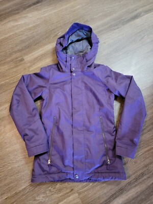 Burton Dry Ride Dryride Coat Jacket Women's Size 3  Purple Full Zip Hooded