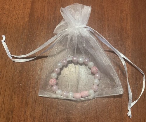 New Kids Girls Multicolour acrylic pearls stretch bracelet & Headband Set - Picture 2 of 3