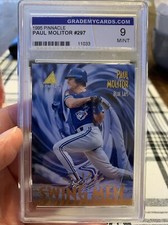1995 Pinnacle #297 Paul Molitor Card Graded PSA 9 Mint Pop 1 Only 4 Higher