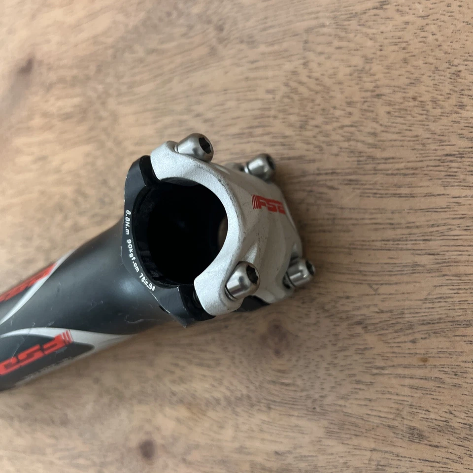 FSA XC 115 Black Mountain Bike Stem 135mm 6° 25.4mm Titanium Bolts - Image 4 of 4