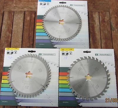 3 Er Ensemble Hm / Widia Circulaire 190 x 20 Z 32/48/58 Stehle, En Coffret Bois - Photo 1/4