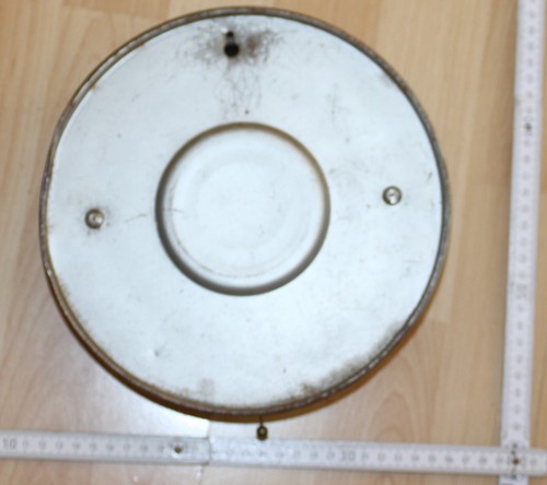 Wall Clock Metal Bauhaus Design Electric Round "Foreign" Vintage Deco Faulty - Picture 20 of 24