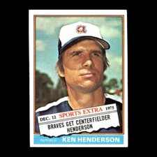 Ken Henderson 1976 Topps Traded Atlanta Braves #464T Set Filler! 2