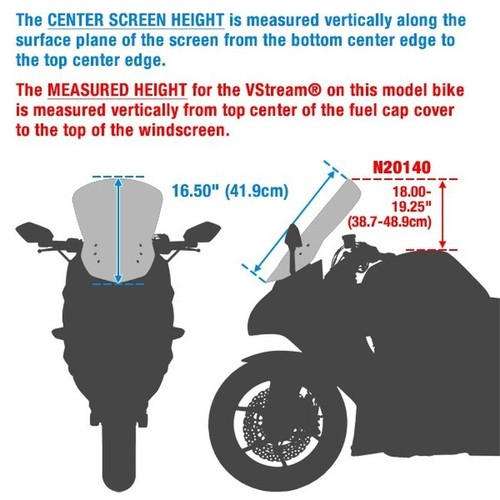 Light Smoke VStream Mid Windscreen National Cycle N20140 For 22-24 KLR650 - Picture 5 of 9