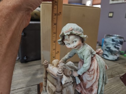 G. Armani Figurine Porcelain Florence Girl, Children & Dog to Bed Art Italy 1982 - Picture 14 of 16