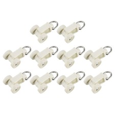 50Pcs Curtain Track Rollers 10mm 0.39" Plastic Twin Wheeled Carriers