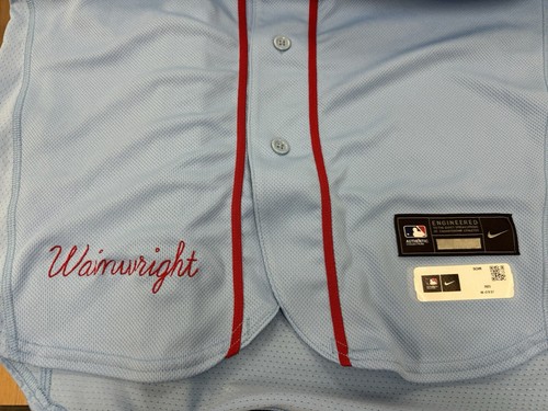 ADAM WAINWRIGHT SIGNED PLAYER GAME ISSUED CARDINALS AUTOGRAPHED JERSEY PSA AUTO - Picture 5 of 8