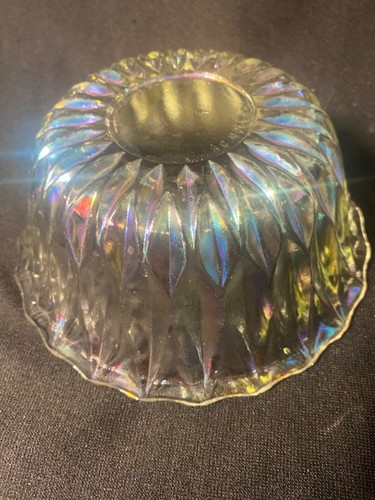 Vintage Hoosier Art Glass Decorative 6" Bowl Iridescent Carnival HG 4056 2 - Picture 11 of 14