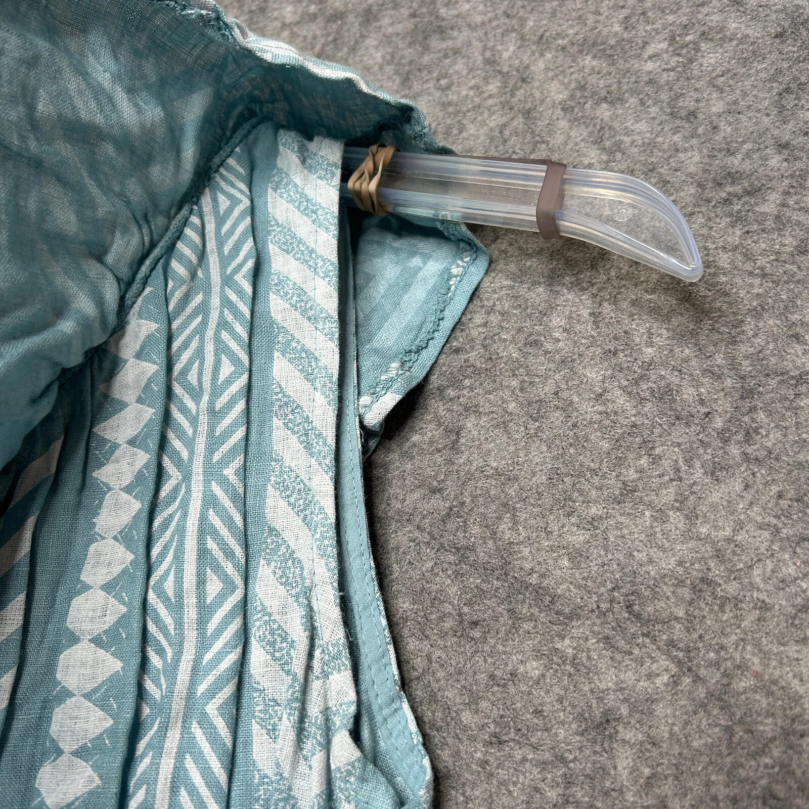 VALENTINO Valentina Naldi abito donna piccolo blu tutto lino Italia 1 spalla spiaggia chiaro