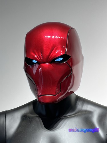 Batman Red Hood Jason Todd Helmet FRP Mask Halloween Cosplay Props eyes Light up - Picture 14 of 23