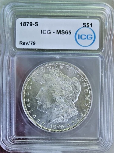 1879 S MORGAN SILVER DOLLAR ✪ ICG MS-65 ✪ LOW SHIPPING!!