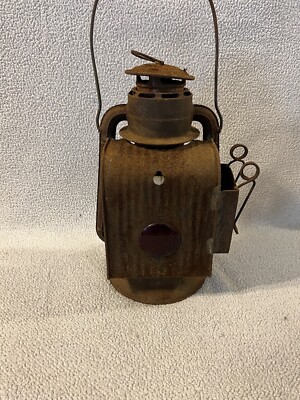 Vintage Dietz Junior Wagon Carriage Lantern Lamp Red Lens Clear