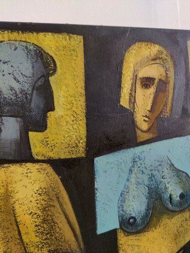 Interesting work on canvas signed and dated, author to be identified - Imagen 5 de 6