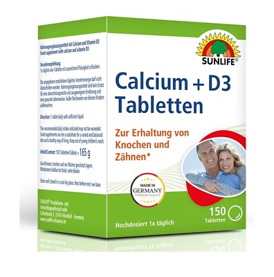 Sunlife Calcium + D3 Tabletten Dose 150 Tabletten