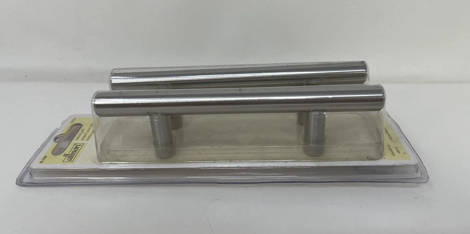 Par de tiradores de gabinete Allison cromados estilo moderno nuevos Foto 2 de 4